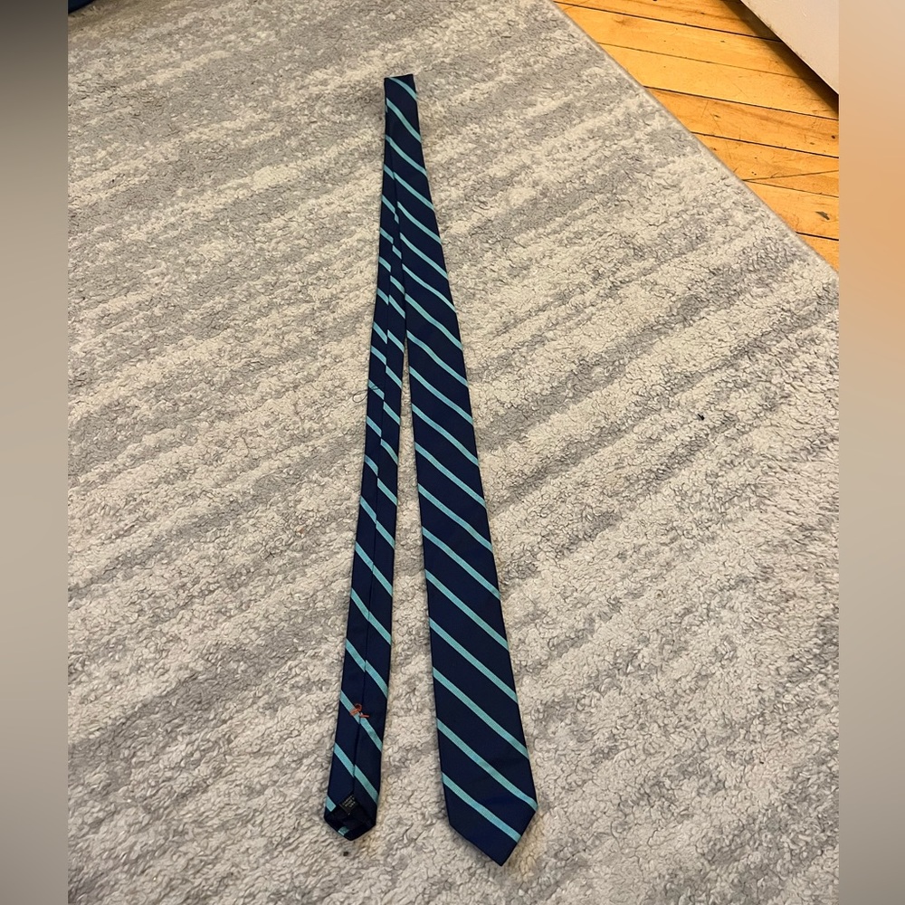 J.Crew 100% silk blue striped tie
